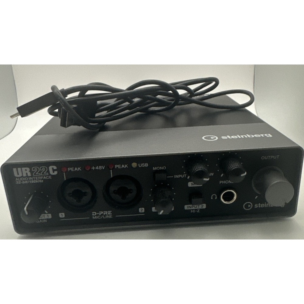 Steinberg UR22C 2x2 USB 3.0 Type C Audio Interface | 32 Bit-192khz (inc. Cable)
